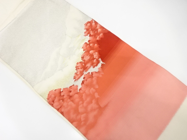 猿沢の池模様織り出し　名古屋帯